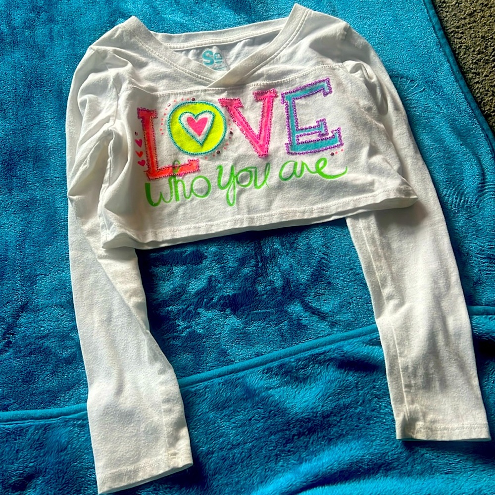 Girls size 7/8 half shirt